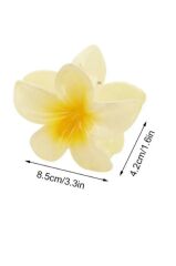 LOTUS MANDAL SAÇ TOKASI AKRİLİK PARLAK (SARI KREM)