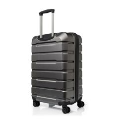 DZC KUZENLER AVM Abs Premium Tonaton 3'lü Valiz Seyahat Seti - Model:500.02 Koyu Gri Füme