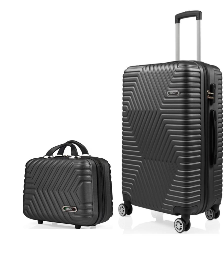 DZC KUZENLER AVM ORTA BOY VE MAKYAJ G&D Polo Suitcase ABS Lüx Valiz Seyahat Seti  2 Lİ