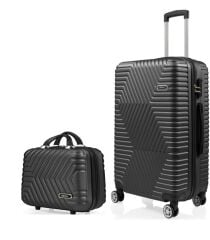DZC KUZENLER AVM ORTA BOY VE MAKYAJ G&D Polo Suitcase ABS Lüx Valiz Seyahat Seti  2 Lİ