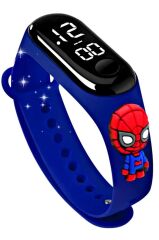 örümcek adam spderman Figürlü Dijital Led Çocuk Saati Dokunmatik Ekranlı Su Geçirmez (LACİ) (AKILLI DEĞİL)