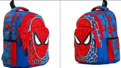 DZC KUZENLER AVM SPDERMAN  İLK OKUL ÇANTA DAYANIKLI ORTOPEDİK ÖĞRENCİ ÇOCUK SIRT ÇANTASI ÖRÜMCEK LACİ