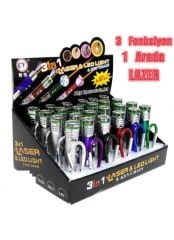 3 Fonksiyonlu Kırmızı Led Lazer – Beyaz Işıldak Anahtarlık KEDİ OYUNCAĞI