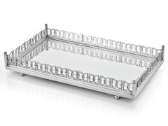 Dıllon Dıkdörtgen Aynalı Silver Jardenyer 56x33x10cm