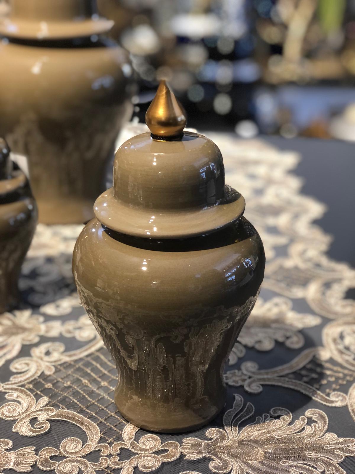 Koyu Vizon Şah küp 19cm