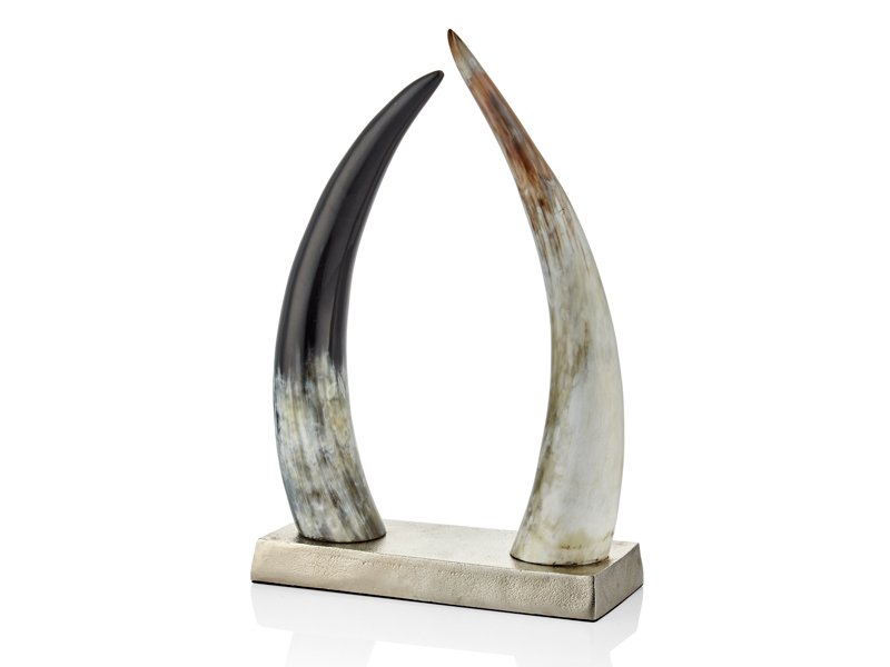 Natural Horn 2Li Dikey Boynuz 25X10X36Cm