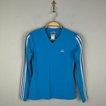 Adidas Kadın 3 Stripes V Yaka Sporcu Sweatshirt 36 Beden