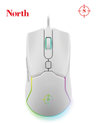 North Air White RGB Kablolu Beyaz Gaming Mouse