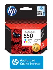 HP 650 Siyah Ve Renkli Kartuş Seti CZ101AE + CZ102AE