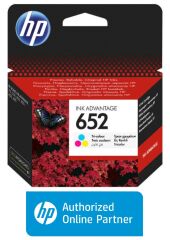HP 652 Siyah + 652 Renkli F6v24ae Orijinal Kartuş Seti F6V25AE / F6V24AE