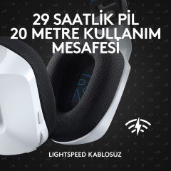 Logitech G733 LIGHTSPEED RGB 7.1 Surround Beyaz Gaming Kulaklık