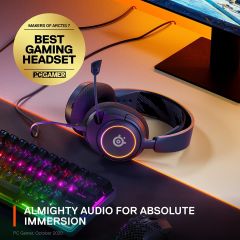 Steelseries Arctis Nova 3 RGB Kablolu Siyah Gaming Kulaklık