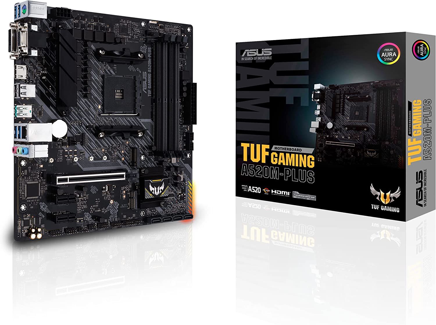 ASUS TUF GAMING A520M-PLUS 4800MHz(OC) DDR4 Soket AM4 M.2 HDMI DVI VGA mATX Anakart