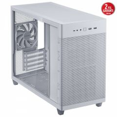 ASUS Prime AP201 Temperli Cam USB 3.2 Type-C Beyaz MicroATX Small Tower Kasa