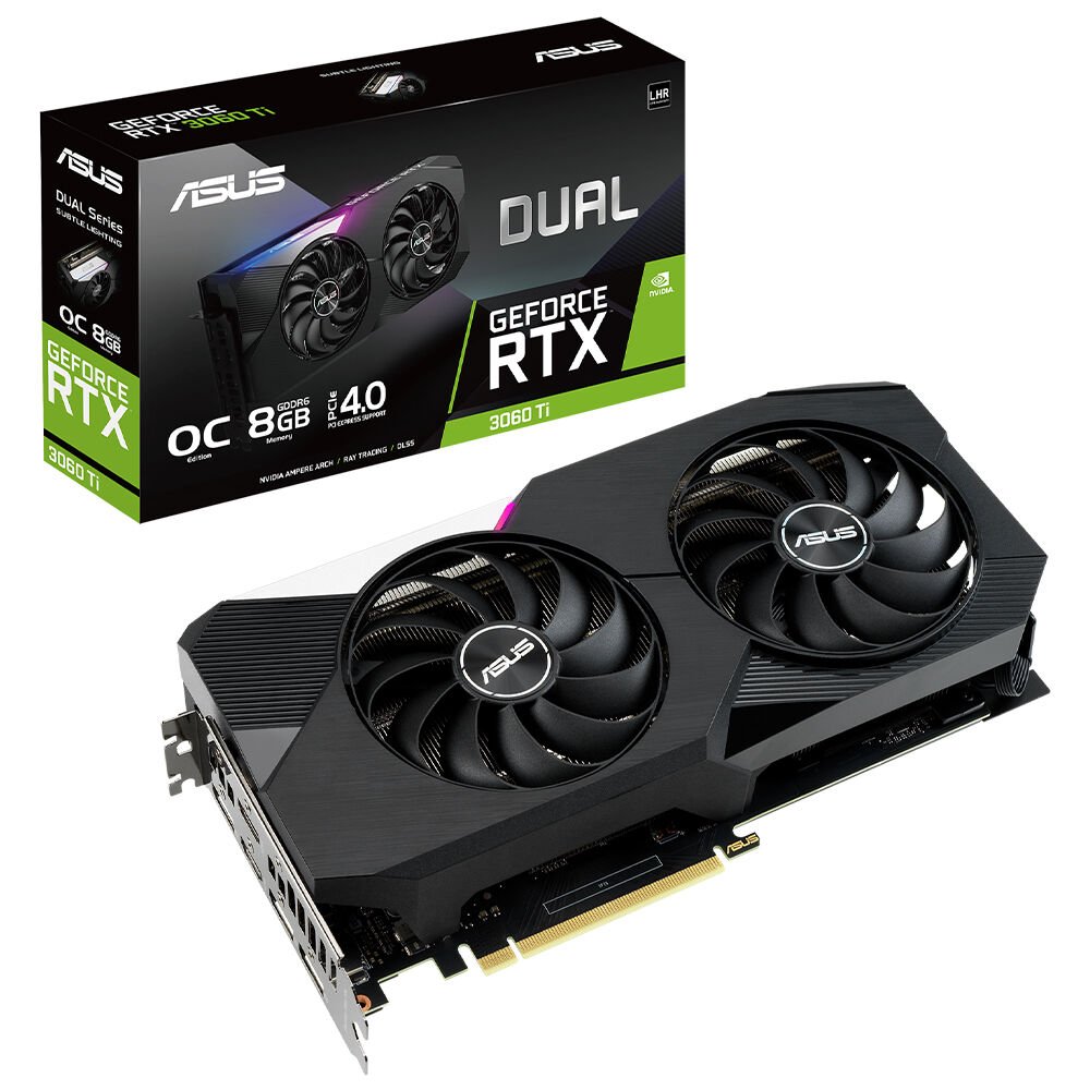 ASUS GeForce RTX 3060 Ti DUAL V2 OC 8GB GDDR6 256 Bit LHR Ekran Kartı