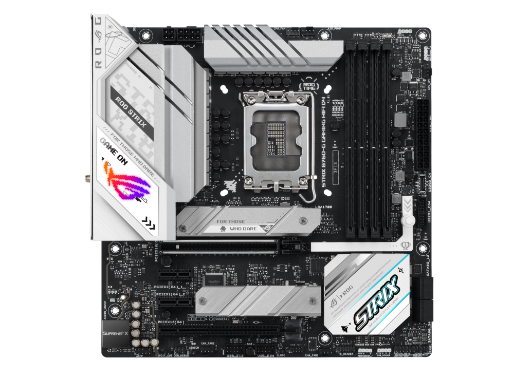 ASUS ROG STRIX B760-G GAMING WIFI D4 5333MHz(OC) DDR4 Soket 1700 M.2 HDMI DP mATX Anakart