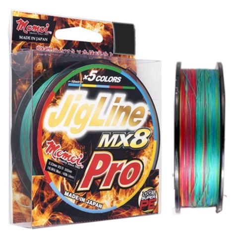 Momoi Jig Line MX8 Pro 0,14mm 300M 8.1KG PE0.8 Multicolor