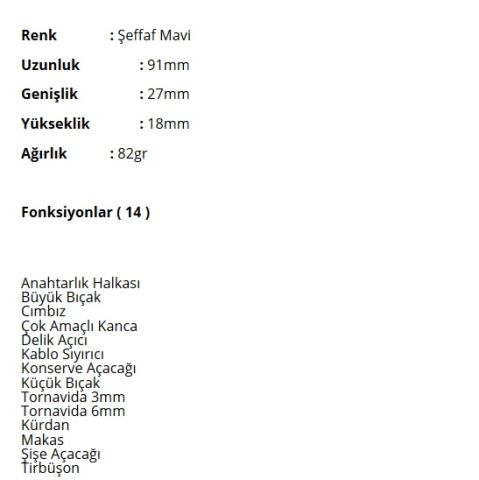 Victorinox 1.3703.T2 Climber Çakı Şeffaf Mavi