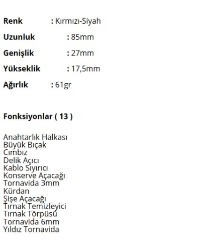 Victorinox 2.4803.C EvoGrip 11 Çakı Kırmızı Siyah
