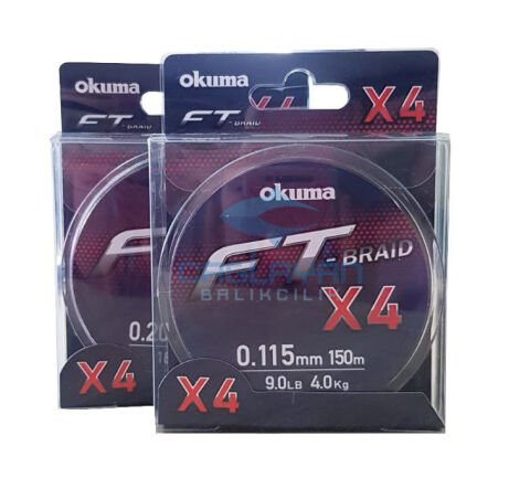 Okuma Ft-*4 Braided Line 150 mt Grey Örgü İp 0,130mm