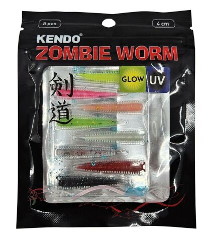 Kendo Zombie Worm Lrf Silikonu 4cm 8 Adet Mix Color