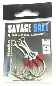 Savage gear Assist Hook 4 Pieces 4 Single 80lbs