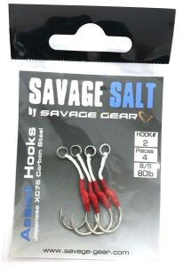 Savage gear Assist Hook 4 Pieces 4 Single 80lbs