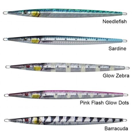 Savage gear 3D Needle Jig 40 gr 15 cm Suni Yem Pink Flash Glow Dots