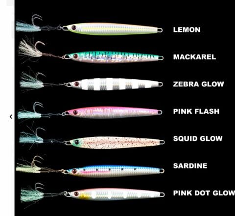 RYUJI SALTY JIG 120GR PINK DOT GLOW