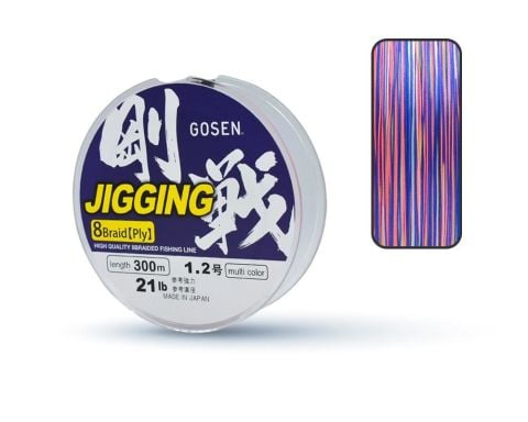 Gosen Jigging 8 Braid 300mt Multi Pe 1.2 - 21 Lb