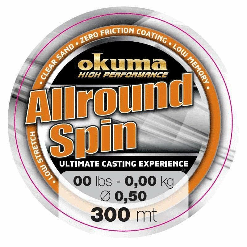 Okuma Allround Spin 300 mt 27,00 lb 12,4 kg 0,40 mm Brown Misina