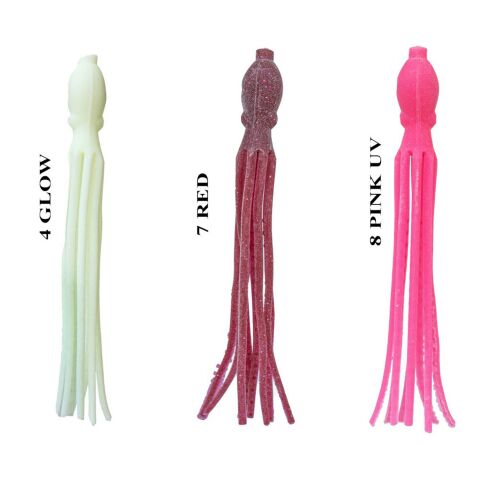 Ryuji Octopus 115 mm (4 Adet) Pink UV