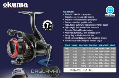 Okuma Ceymar FD CXT-40 Olta Makine