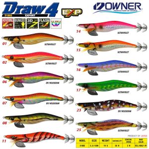 Owner 51882 Draw Squid ED-3,5 - UV Pink Oil