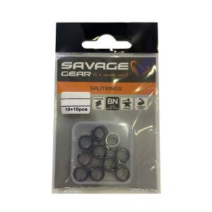 Savage Gear Splitring 4mm 24 lbs 11 kg SS+BLN 10+10