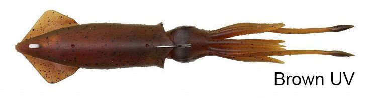 Savage gear 3D TPE Swim Squid 125mm 25g 2 Pieces Artificial Bait Brown UV