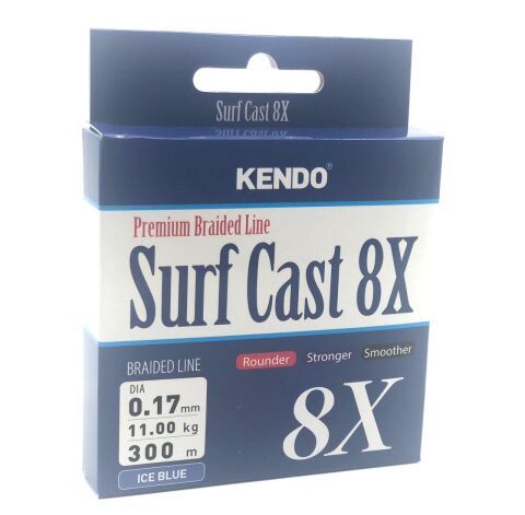 Kendo Surf Cast 8X Fıghtıng 300 mt Örgü İp ( ICE BLUE) 0,17mm