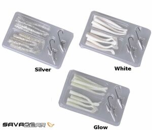 Savage gear Lrf Micro Sandeel Kit 12 Adet(1+1.5+5) Suni Yem White