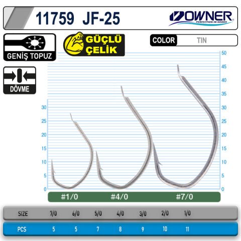Owner 11759 Jigger Light Hold Jig İğnesi - 3/0