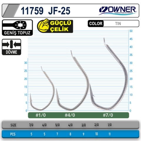 Owner 11759 Jigger Light Hold Jig İğnesi - 4/0