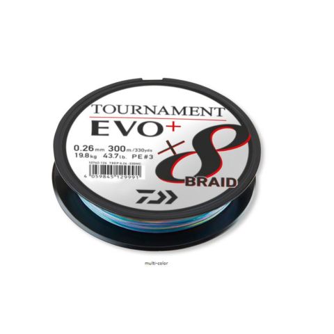 Daiwa Tournament Evo+ 8b 300m 0.30mm Multicolor İp Misina
