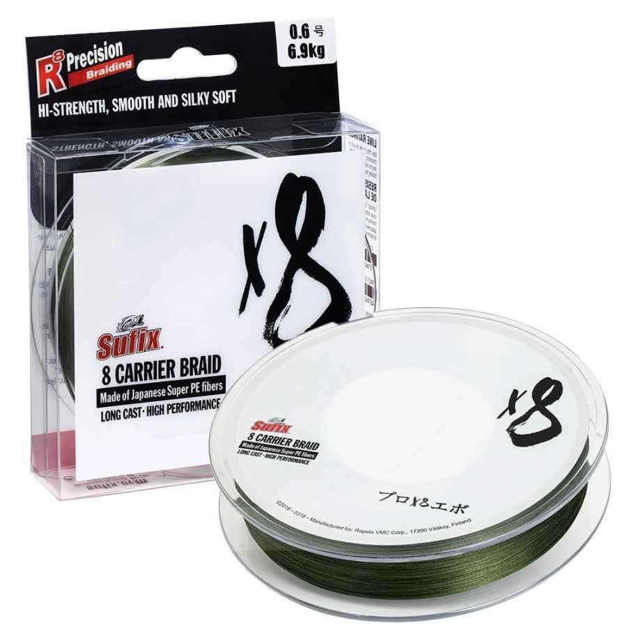 Sufix X8 Carrier Braid Stealth Green 300m 0,205mm 17,5kg