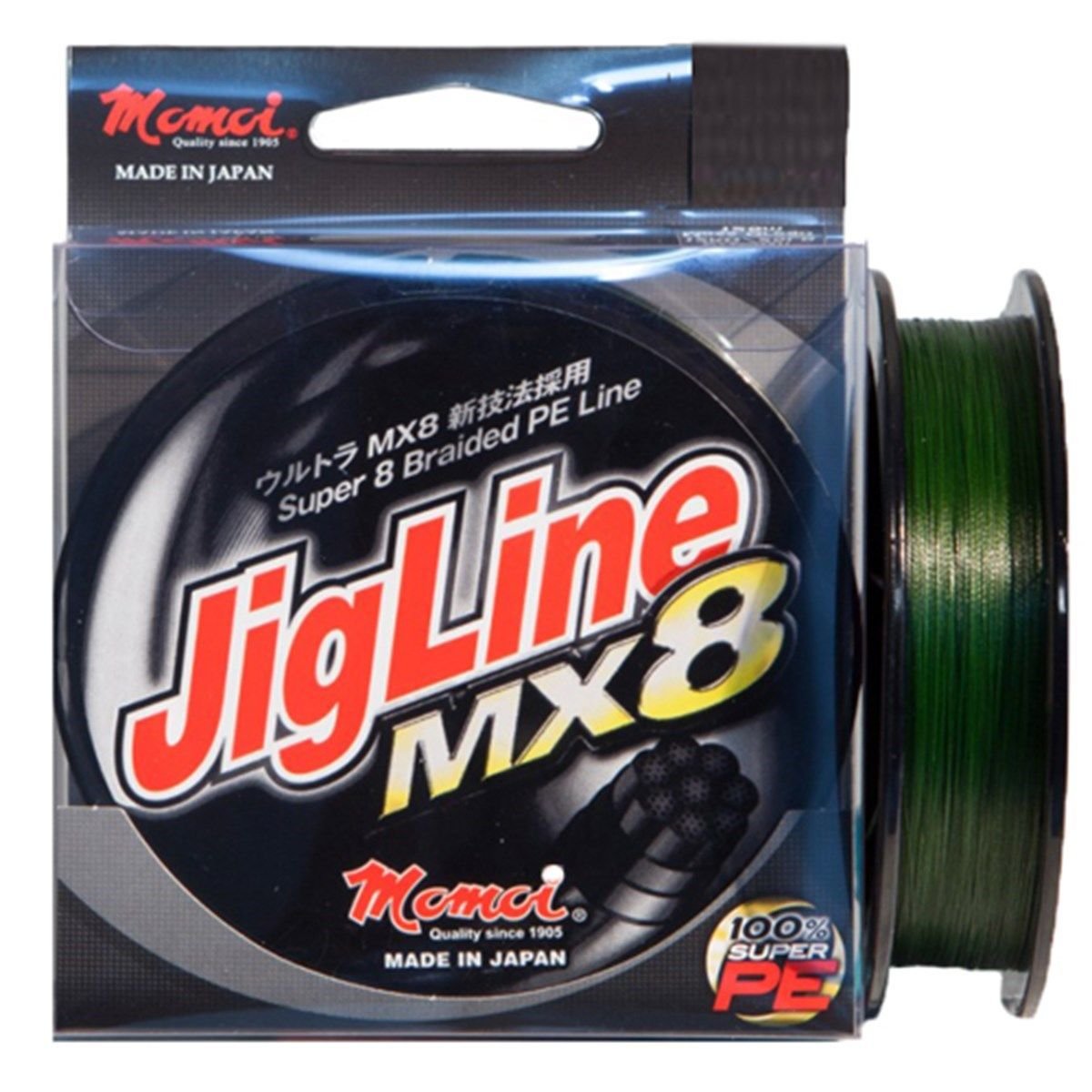 Momoi Jig Line MX8 0.23mm 300M 18KG PE2 Moss Green (Yeşil)