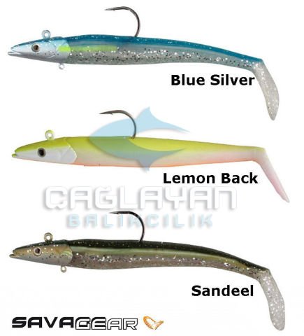 Savage gear Sandeel 18 cm 100 gr 2+1 Adet Suni Yem Lemon Back