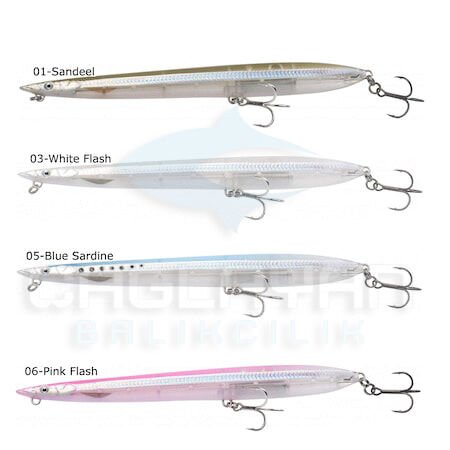Savage gear Sandeel Surf Walker 155 17g Suni Yem 03-White Flash