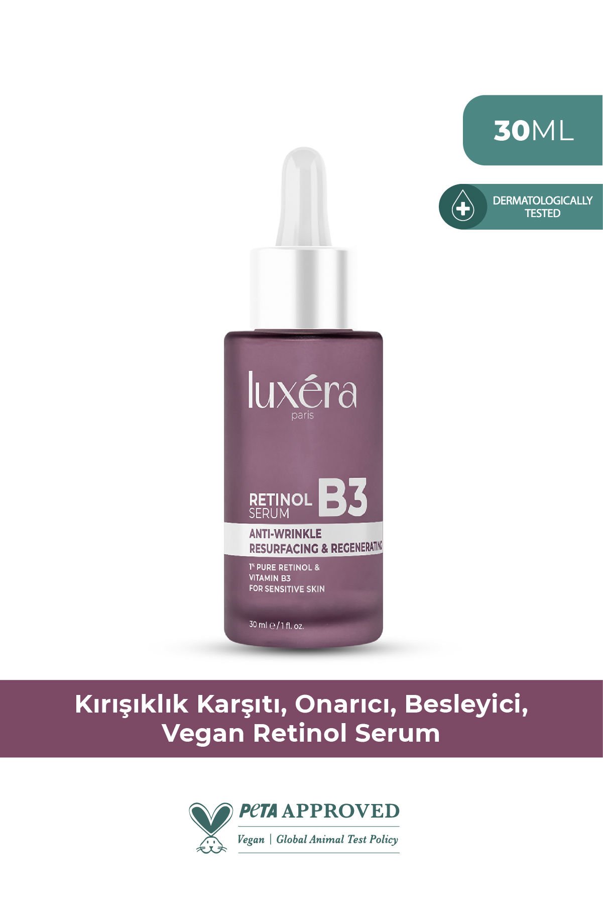 Yaşlanma Karşıtı Ve Kırışıklık Giderici, Onarıcı Retinol Gece Serumu 30 Ml