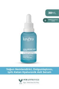 Yoğun Nemlendirici, Dolgunlaştırıcı Hyaluronik Asit Serum, Günlük Kullanım, Tüm Cilt Tipleri 30 ML