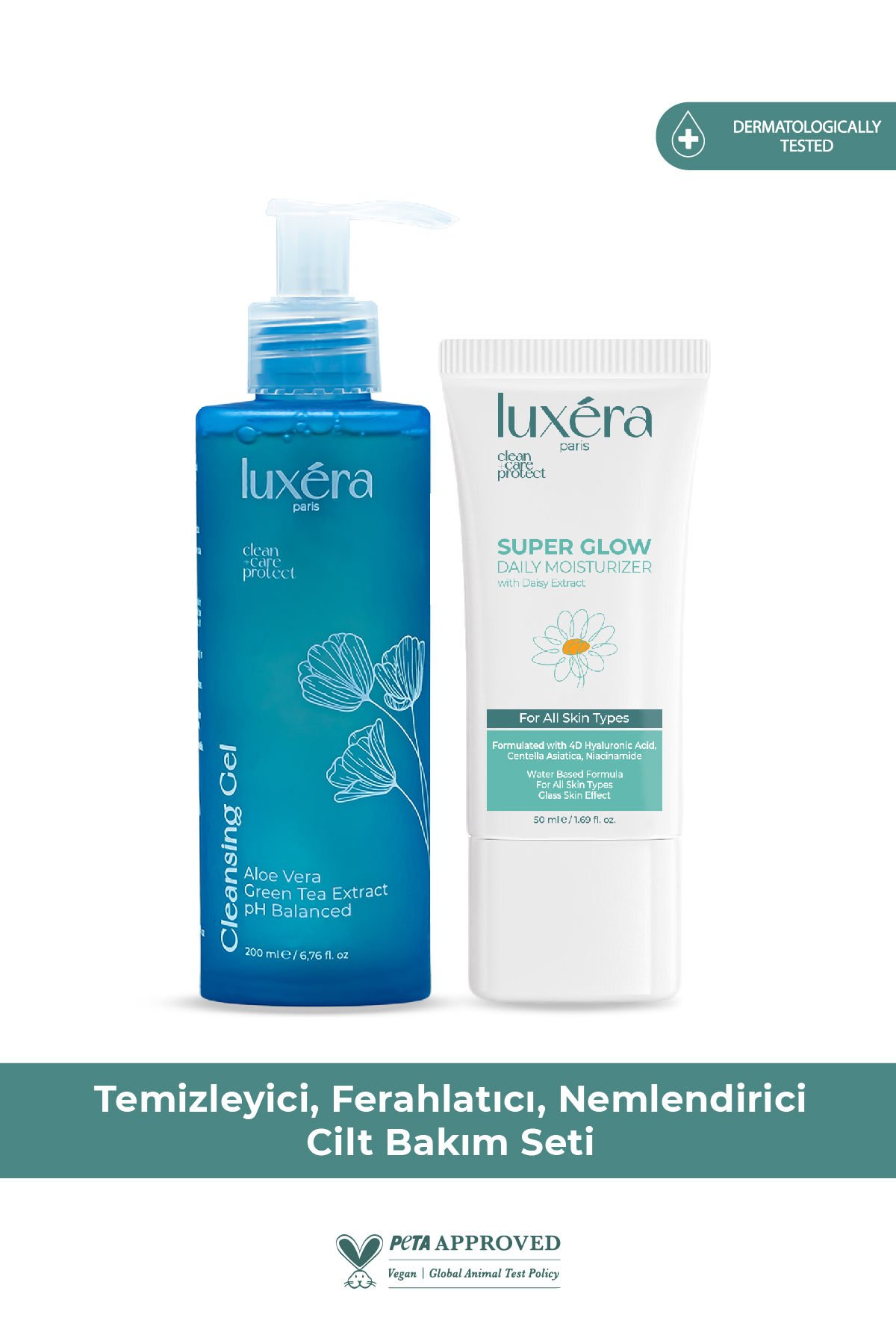 Temizleyici, Ferahlatıcı, Nemlendirici Vegan Cilt Bakım Seti