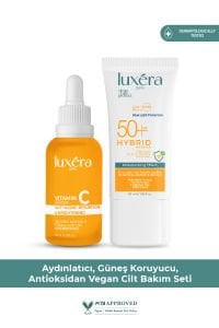 Aydınlatıcı, Güneş Koruyucu, Antioksidan Vegan Cilt Bakım Seti