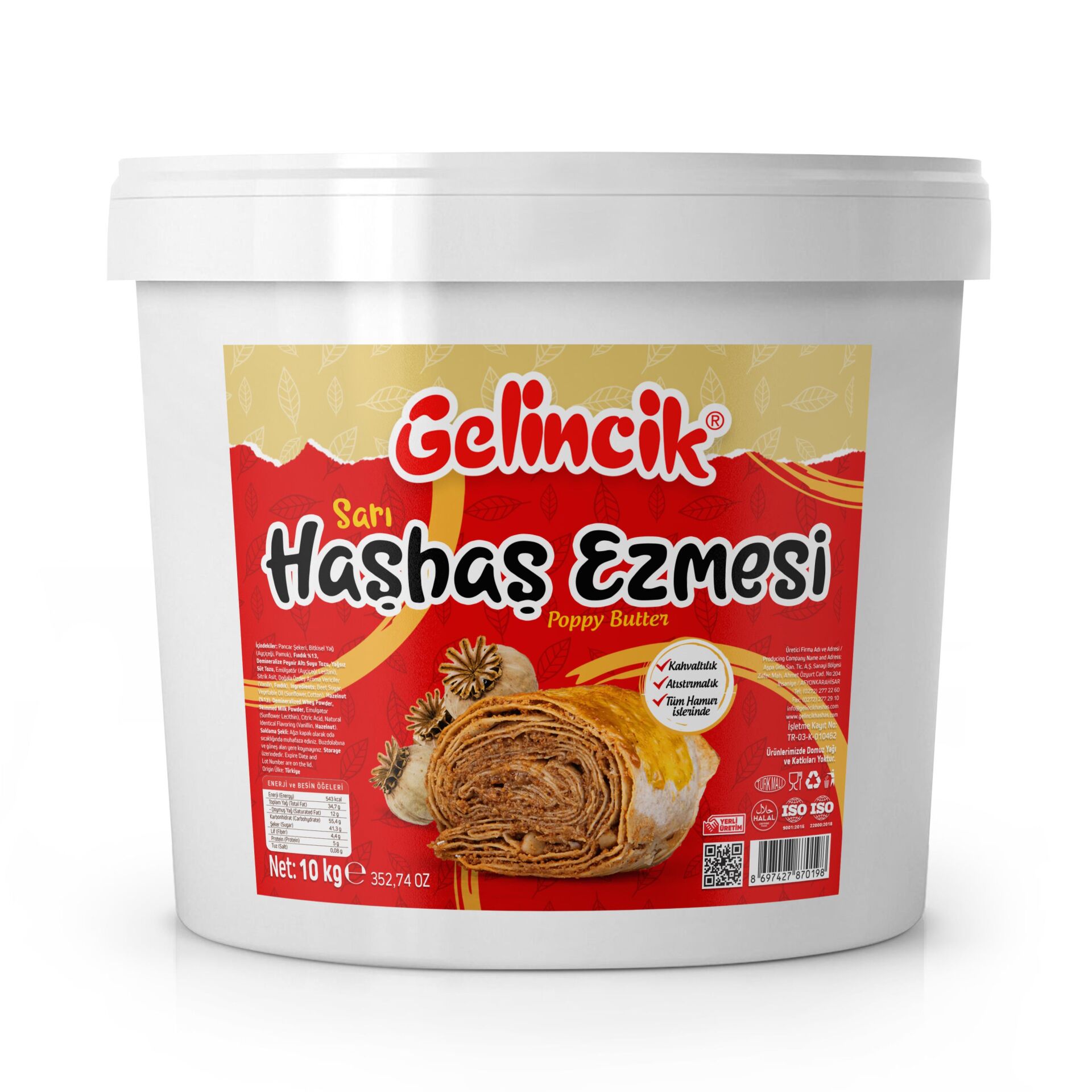 Gelincik Sarı Haşhaş Ezmesi 10 kg